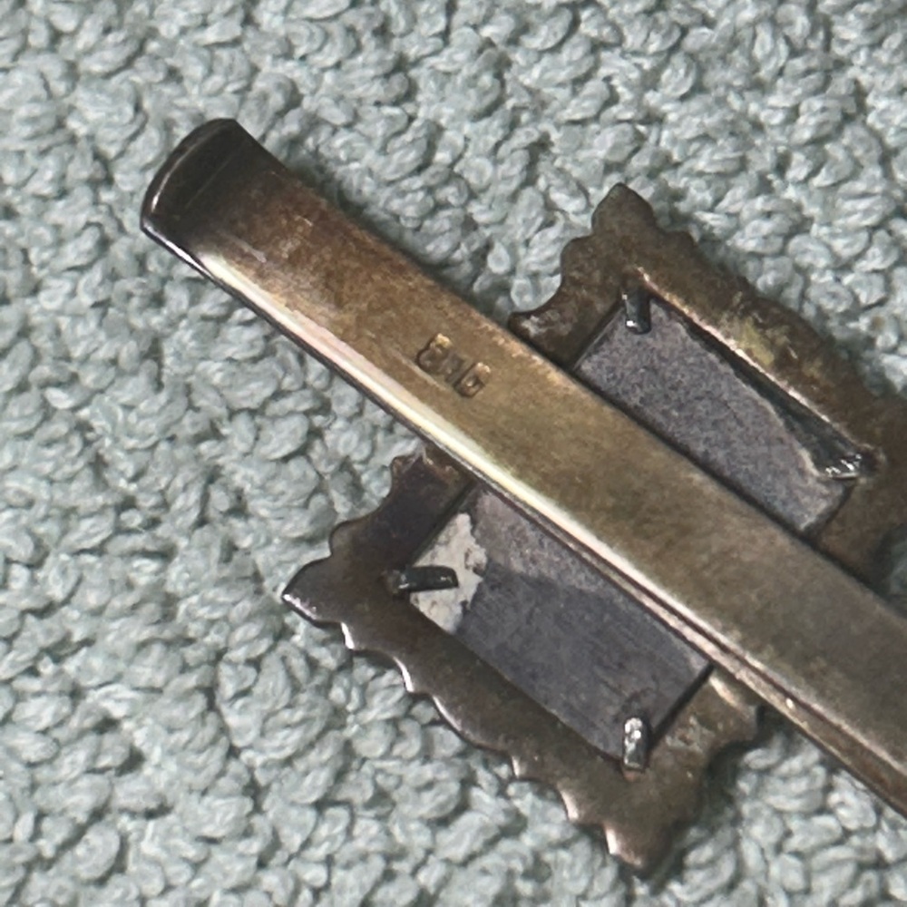 Vintage 40’s 800 silver cameo tie bar & cufflinks from the Cameos Factory Italy - Picture 12 of 15